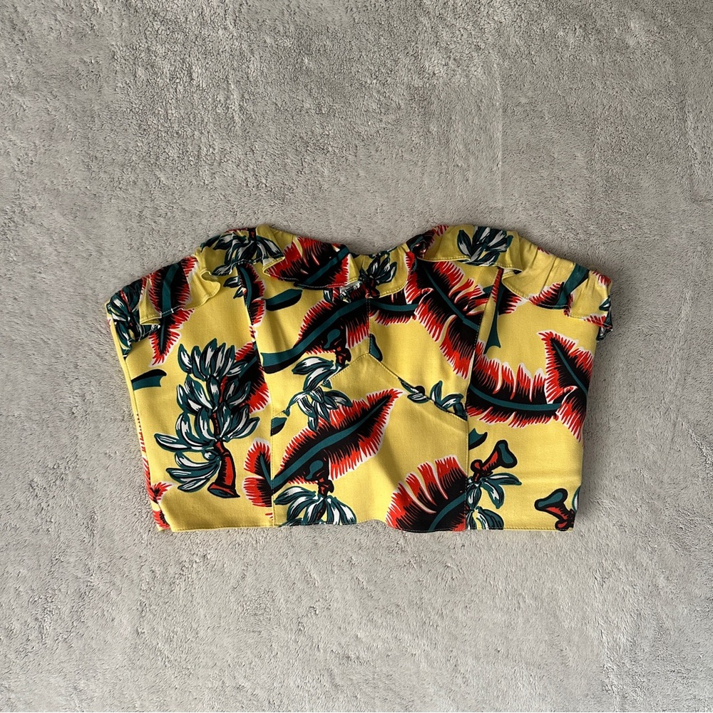 Dixiefried by Pinup Couture Size XL Banana Leaf Bustier Top